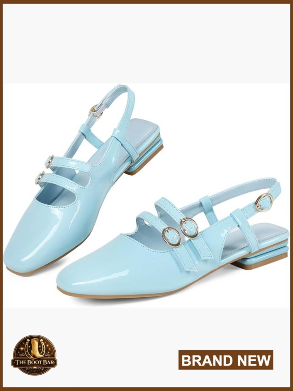 Mary Jane Slingback Low Heels Women's Square Toe Pumps Dress Wedding Shoes